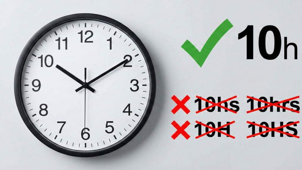 Como abreviar as "horas" corretamente sem cometer erros comuns, H, HS ou HRS?