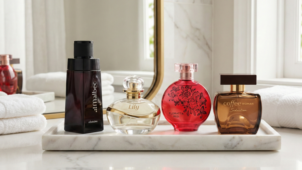 Top 10 perfumes mais elogiados da Natura, O Boticário e Avon que fixam o dia todo