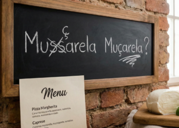 Erros comuns na escrita de "muçarela" ou "mussarela" que afeta cardápios