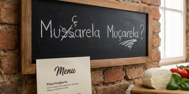 Erros comuns na escrita de "muçarela" ou "mussarela" que afeta cardápios