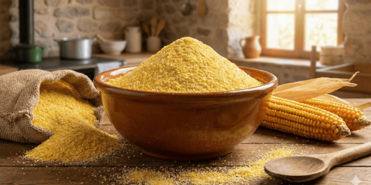 Além de ser fonte de energia, o fubá de milho oferece vitaminas do complexo B, como tiamina (B1) e niacina (B3)