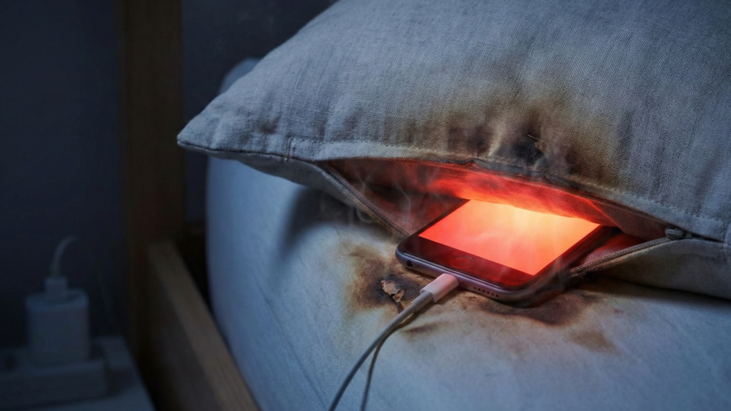 Poucos sabem o que significa dormir com o celular debaixo do travesseiro