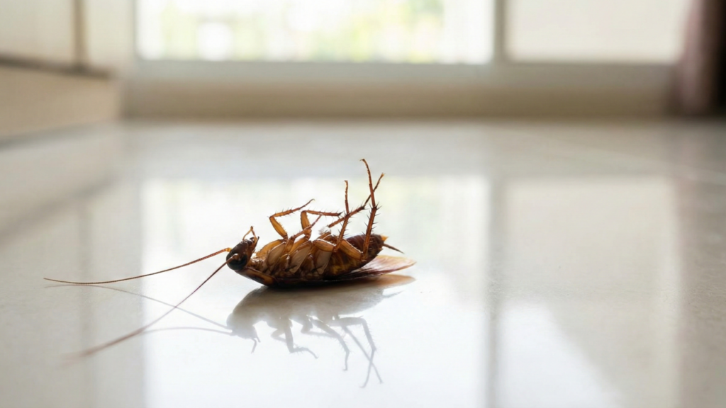 Qual é o significado de ver baratas de barriga para cima em casa?