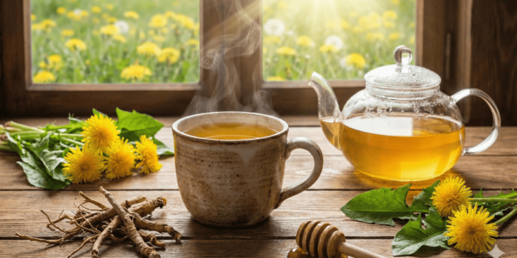 No dente-de-leão, a raiz costuma ser associada ao suporte ao fígado, e as folhas, a um leve efeito diurétic