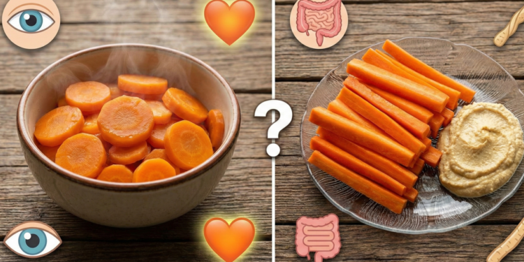 Cenoura cozida ou crua? Qual forma oferece mais benefícios nutricionais e protege a saúde