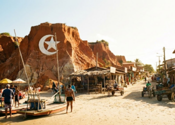 No Nordeste, uma antiga vila de pescadores se tornou famosa por uma praia de belezas arrebatadoras