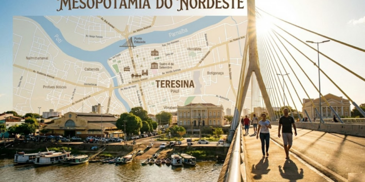 A cidade ganhou este título por estar situada entre dois grandes rios: o Rio Parnaíba e o Rio Poti. / Imagem ilustrativa
