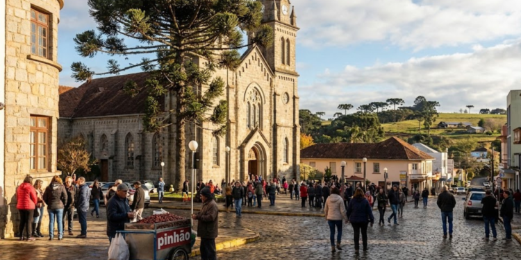 A maior cidade de Santa Catarina fica a quase 1.000m de altura e tem clima que lembra a Europa