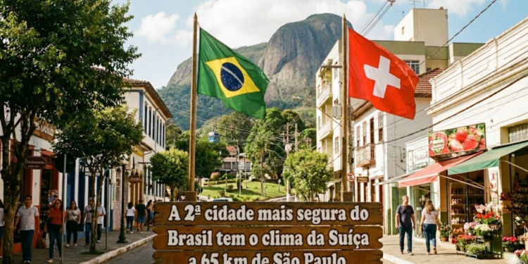 A 2ª cidade mais segura do Brasil tem o clima da Suíça a 65 km de São Paulo