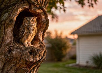 O que significa encontrar um ninho de coruja no telhado ou no jardim?