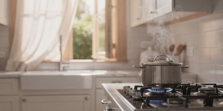 Adeus, cheiro de fritos: o truque da avó com vinagre que a química valida para limpar o ar da cozinha