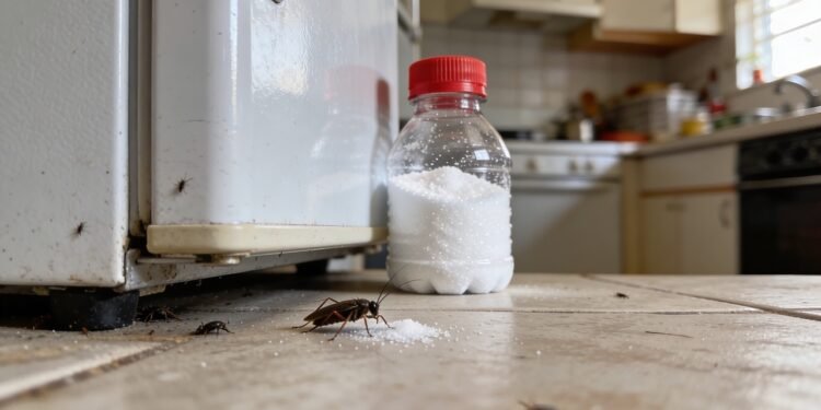 O truque do açúcar com bicarbonato para eliminar baratas sem precisar de venenos químicos fortes
