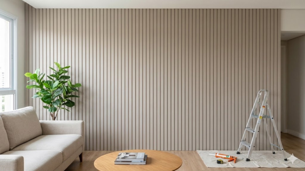 Aplicação de novo revestimento decorativo de parede que dispensa o uso de gesso e reformas complexas