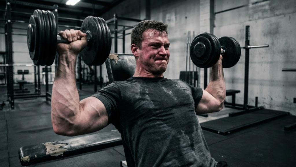 Prática intensa da última série para estimular o ganho de massa muscular