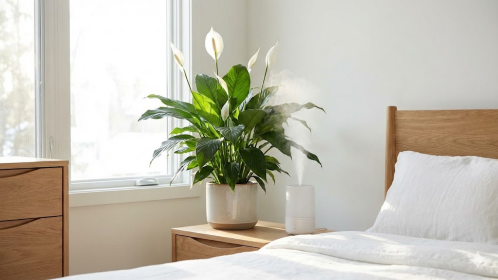 Vegetação que atua na filtragem de partículas suspensas e umidade em áreas internas da casa