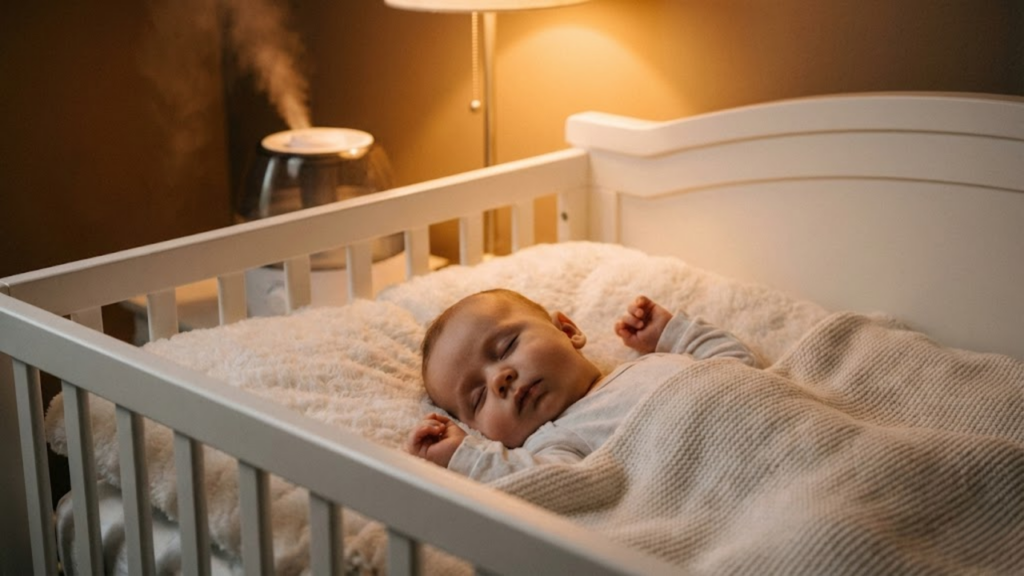 Quarto de bebê com essências suaves que remetem ao frescor e aconchego das nuvens