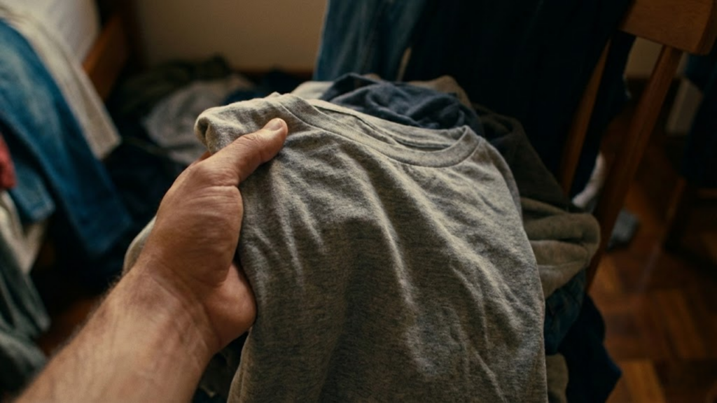 Trocador de fraldas portátil e dobrável aberto para uso em superfície externa