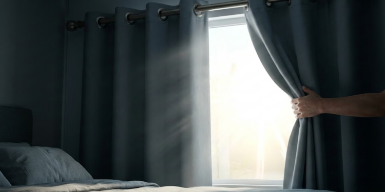 Instalação correta da cortina blackout rente ao teto para vedação total