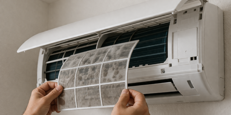 Como limpar o filtro do ar-condicionado em poucos minutos sem precisar desmontar o aparelho