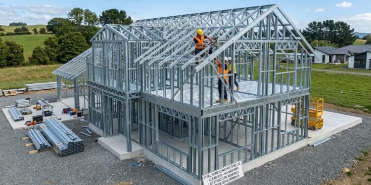 A estrutura de aço que levanta uma casa completa em metade do tempo convencional e não gera entulho