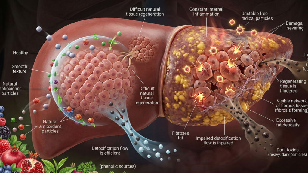 Fígado inflamado, plantas com compostos antioxidantes que podem ajudar