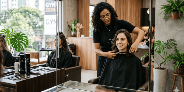 O corte long bob com franja lateral é uma versão mais alongada do bob clássico, com os fios na altura dos ombros ou um pouco abaixo