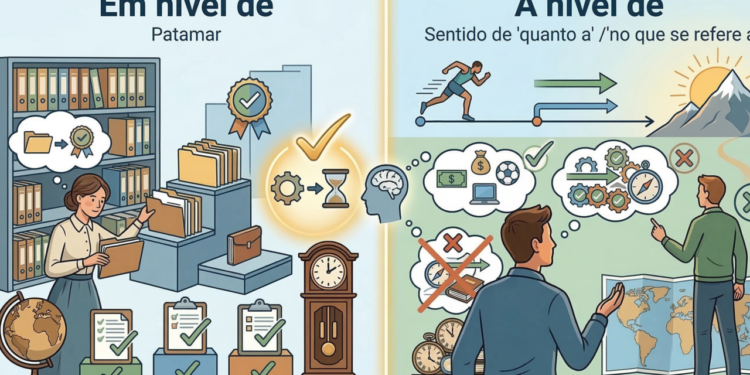“A nível de” ou “em nível de” é um dos erros mais repetidos no português — e este é o uso correto