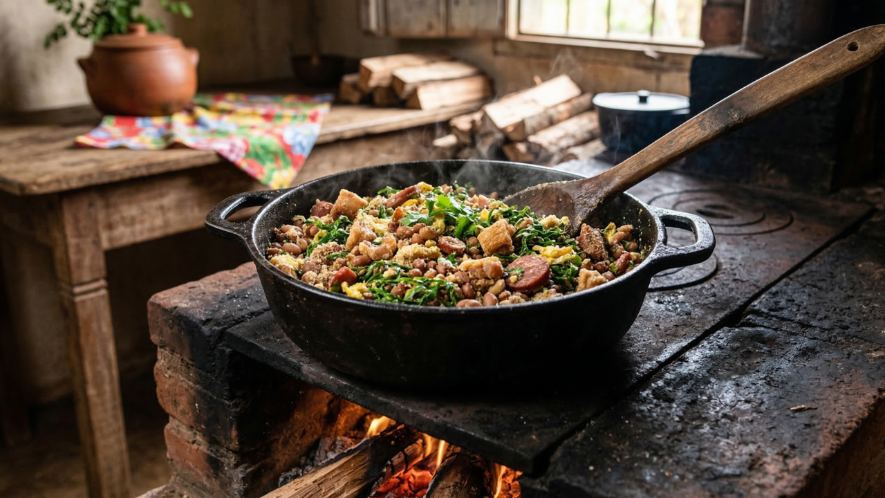 Como fazer feijão tropeiro mineiro tradicional em casa com esta receita simples