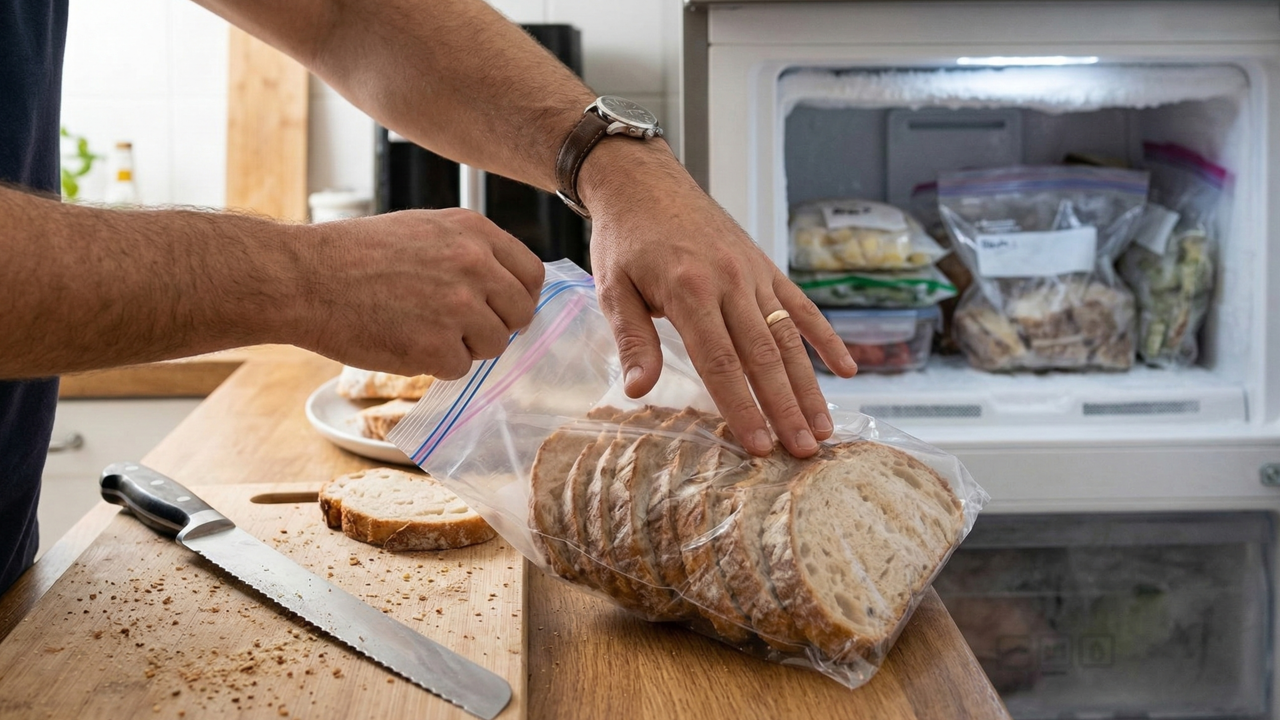 O pão permanecerá macio por mais dias se você armazená-lo dessa maneira na cozinha