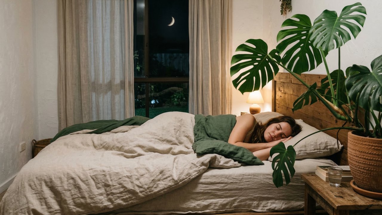 Poucos sabem o que significa dormir com uma planta no quarto