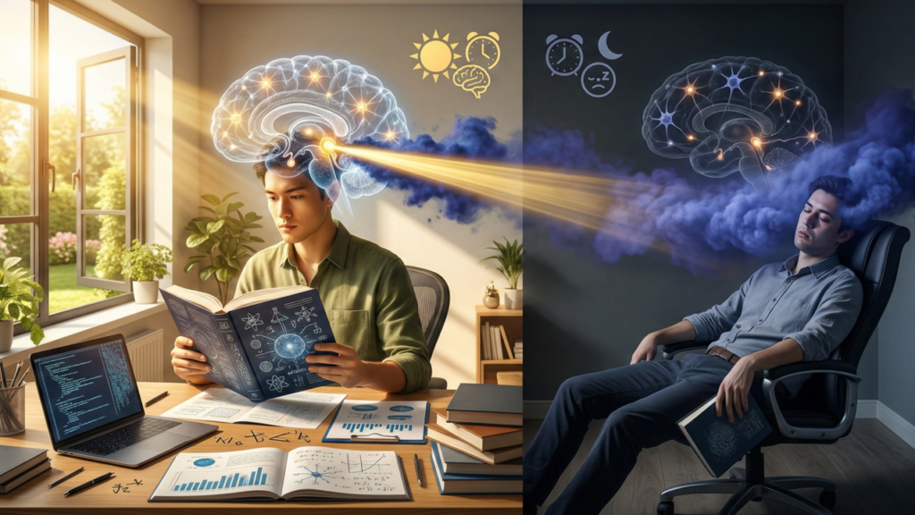 O melhor horário do dia para estudar e melhorar a memória, segundo a ciência