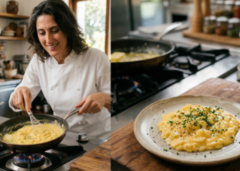 Chef Paola Carosella: “O ovo mexido mais cremoso não é feito em fogo alto, é preparado lentamente na manteiga”