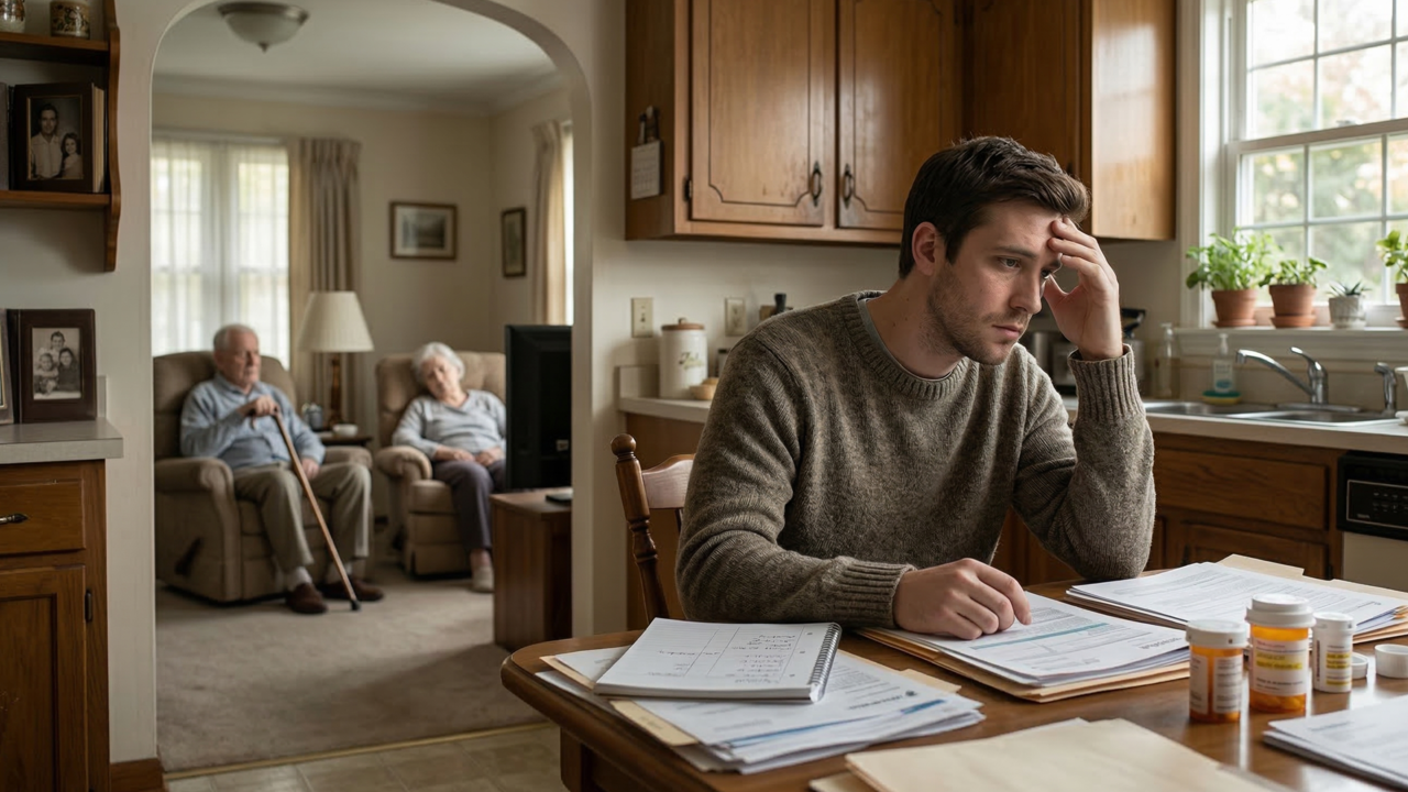 A psicologia diz que a parte mais difícil de ver seus pais envelhecerem não é a idade — é perceber que você se tornou a pessoa forte da família