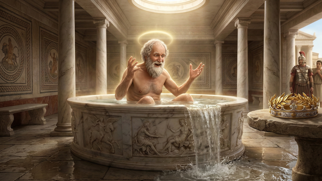 O que significa a frase “Eureka”, o grito de descoberta atribuído a Arquimedes