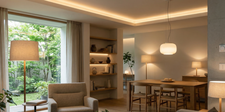 O lugar na casa onde você nunca deve colocar luz forte, de acordo com o Feng Shui