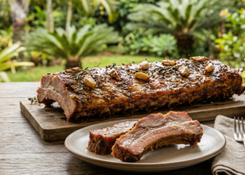 Costela no forno com crosta de mostarda Dijon e mel, aprenda a fazer para o almoço de domingo em família