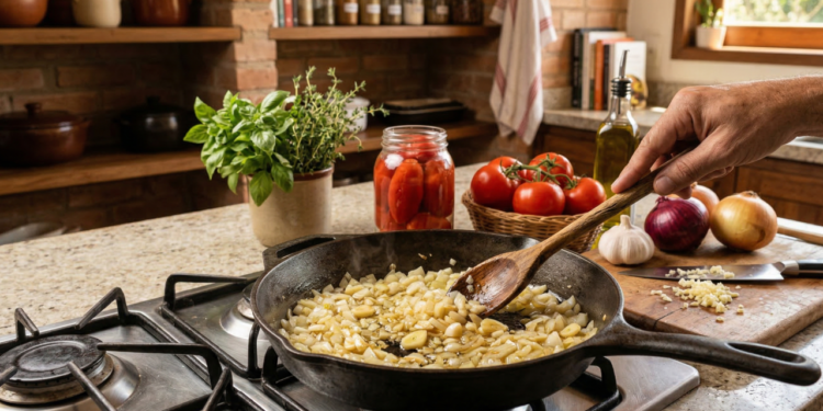 Chef Paola Carosella revela: “O molho de tomate caseiro não começa no fogo alto, começa refogando lentamente o alho e a cebola”