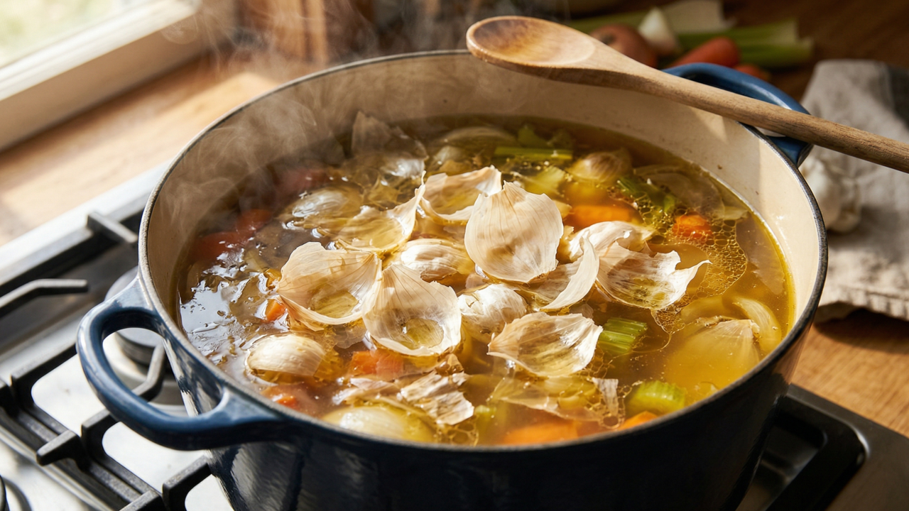 Não jogue fora cascas de alho, elas escondem um uso poderoso na sua cozinha e poucos sabem