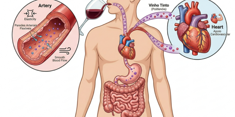 O que o vinho tinto faz no intestino e na saúde cardiovascular