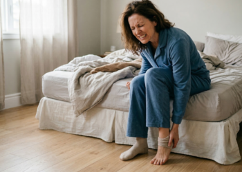 O que é fascite plantar e por que a dor no calcanhar costuma aparecer logo ao levantar da cama