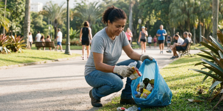 A psicologia diz que quem recolhe o próprio lixo em público revela um raro senso de responsabilidade