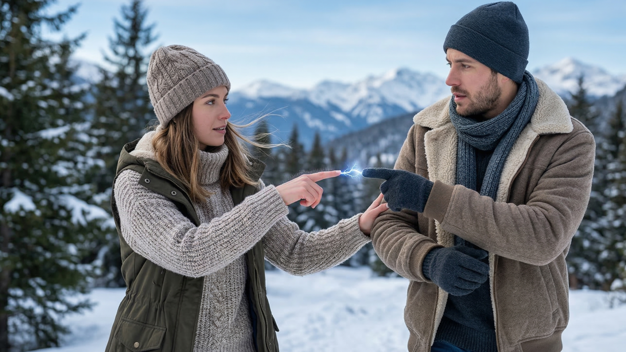 Essa é a razão para sentir um “choque” quando encosta em alguém no inverno
