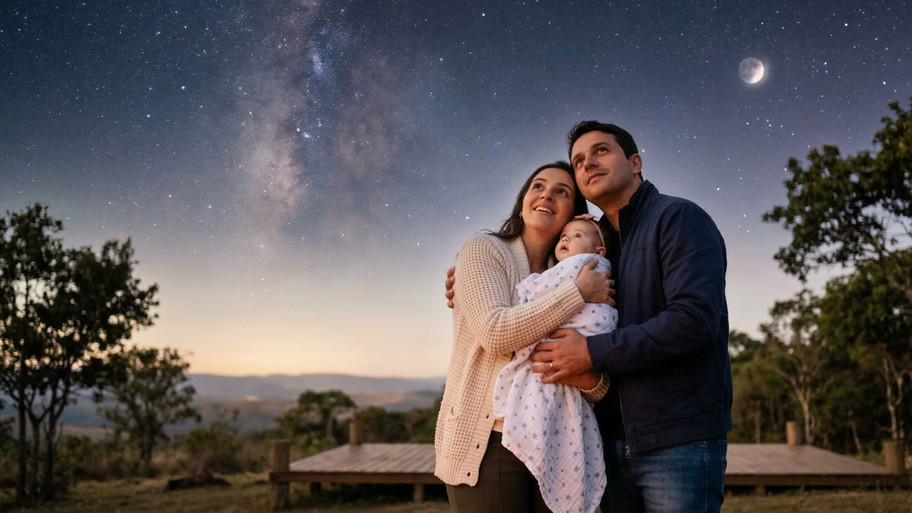 Nomes de meninas inspirados no céu e nas estrelas para inovar em 2026