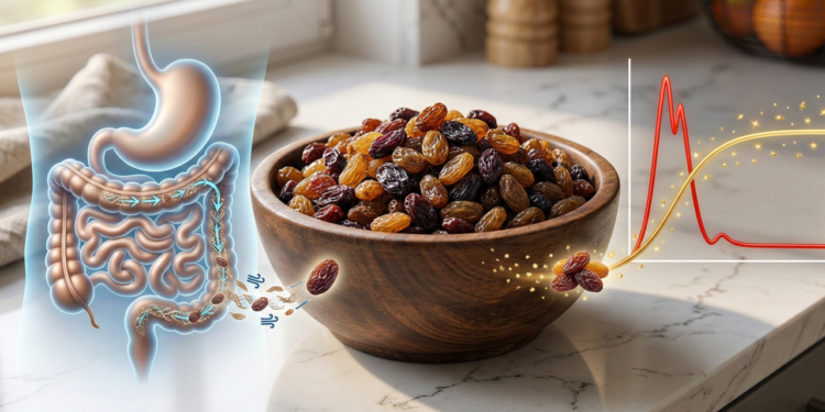 Como a uva passa auxilia no funcionamento intestinal e no controle da energia