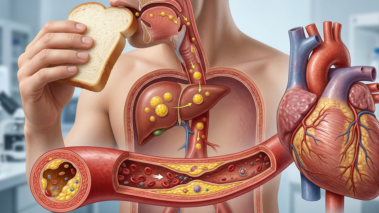 O que o pão branco faz no fígado e na saúde cardiovascular
