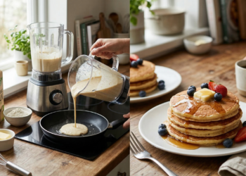 Panqueca de liquidificador fácil e rápida, receita prática que fica pronta em poucos minutos