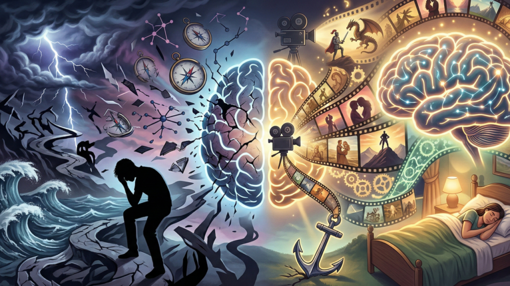 Por que algumas pessoas reassistem filmes de conforto em momentos de estresse, explorando os mecanismos da ansiedade e da previsibilidade cerebral