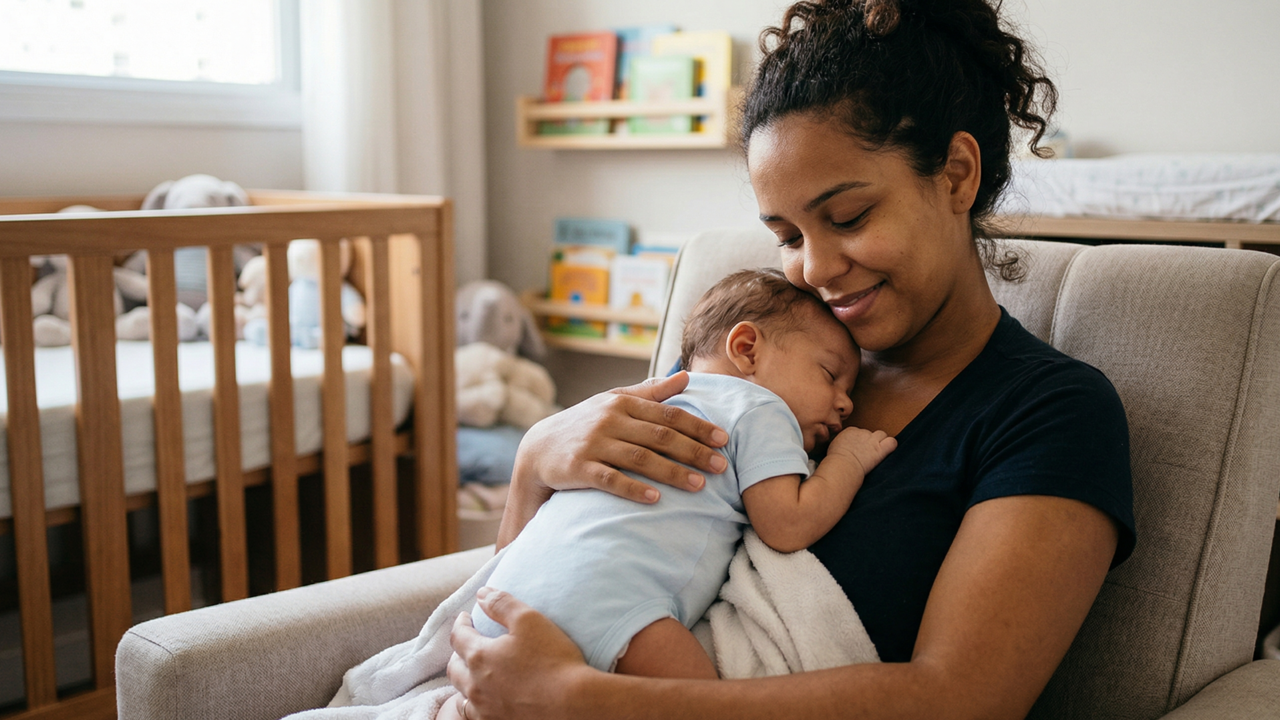 Bebês que choram menos ao longo do dia costumam ter maior contato físico com os pais, aponta estudo