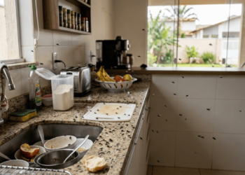 O que significa encontrar muitas moscas na cozinha de repente