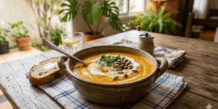 A sopa de abóbora com gengibre é vista por muitos especialistas como uma refeição completa